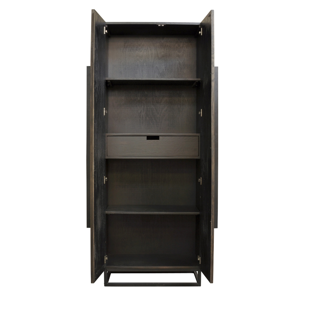 Massivholzschrank mit Metallgestell | Modell UVER